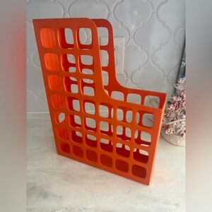 Vintage Esselte Desk Organizer Boxer Bright Orange 1970s